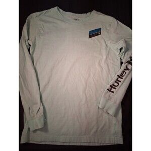 Boy's XL (13-15)Hurley Long Sleeve Cotton T-Shirt Light Green